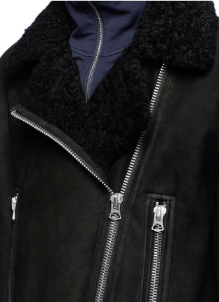 Detail View - Click To Enlarge - ACNE STUDIOS - More She Sue' lambskin shearling motorcycle jacket