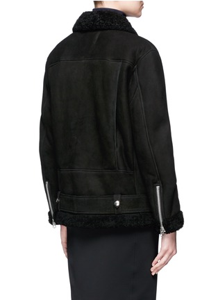 Back View - Click To Enlarge - ACNE STUDIOS - More She Sue' lambskin shearling motorcycle jacket