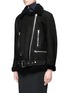 Front View - Click To Enlarge - ACNE STUDIOS - More She Sue' lambskin shearling motorcycle jacket