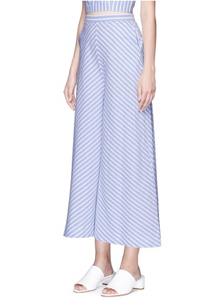 Front View - Click To Enlarge - 72723 - 'Astrid' chevron stripe cotton culottes