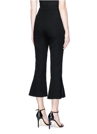 Back View - Click To Enlarge - 72723 - High waist cropped flared crepe pants