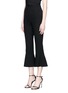 Front View - Click To Enlarge - 72723 - High waist cropped flared crepe pants