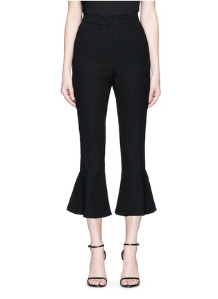 Main View - Click To Enlarge - 72723 - High waist cropped flared crepe pants