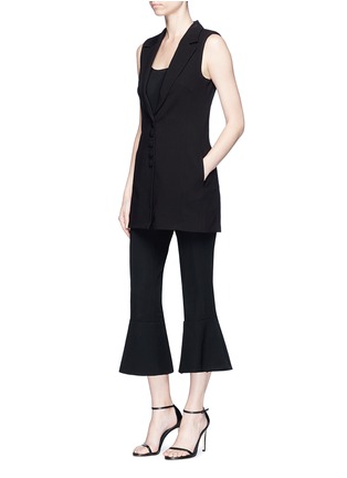 Figure View - Click To Enlarge - 72723 - High waist cropped flared crepe pants