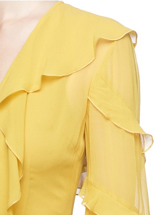 Detail View - Click To Enlarge - 72723 - Ruffle V-neck georgette dress