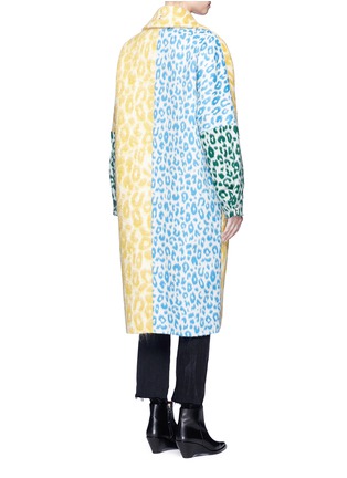 Back View - Click To Enlarge - ACNE STUDIOS - 'Bertilyn' patchwork leopard print felted mohair blend coat
