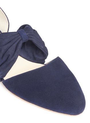 Detail View - Click To Enlarge - GABRIELA HEARST - 'Minerva' bow band suede d'Orsay flats