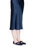 Figure View - Click To Enlarge - GABRIELA HEARST - 'Minerva' bow band suede d'Orsay flats