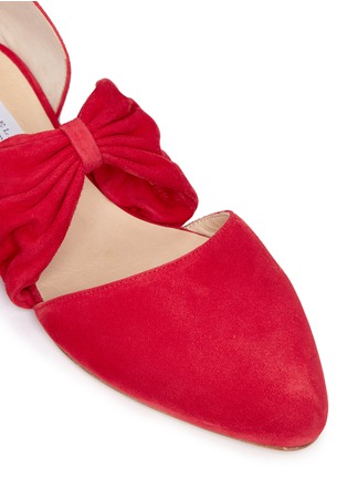 Detail View - Click To Enlarge - GABRIELA HEARST - 'Minerva' bow band suede d'Orsay flats