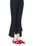 Figure View - Click To Enlarge - GABRIELA HEARST - 'Minerva' bow band suede d'Orsay flats