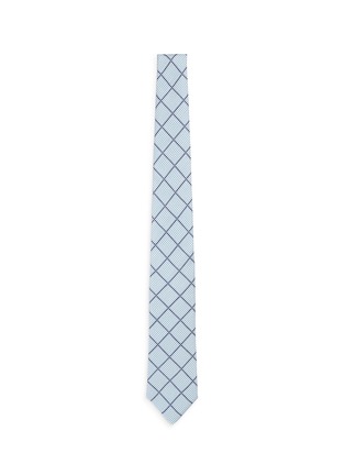 Main View - Click To Enlarge - ISAIA - Houndstooth check seven fold linen tie