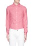 Main View - Click To Enlarge - ISAIA - Gingham check linen hopsack shirt