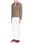 Figure View - Click To Enlarge - ISAIA - Gingham check linen hopsack shirt