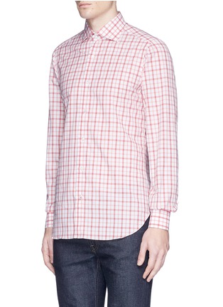 Front View - Click To Enlarge - ISAIA - 'Milano' gingham check poplin shirt