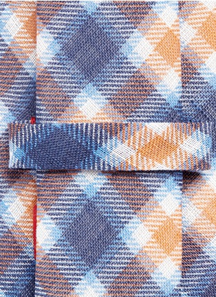 Detail View - Click To Enlarge - ISAIA - Glen plaid seven fold linen tie