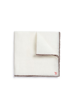 Main View - Click To Enlarge - ISAIA - Contrast edge linen pocket square