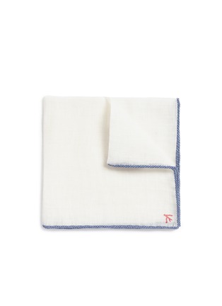 Main View - Click To Enlarge - ISAIA - Contrast edge linen pocket square