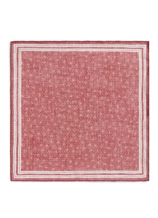 Detail View - Click To Enlarge - ISAIA - Coral check print pocket square