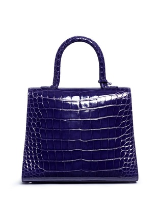 Detail View - Click To Enlarge - DELVAUX - 'Brillant MM' alligator leather satchel