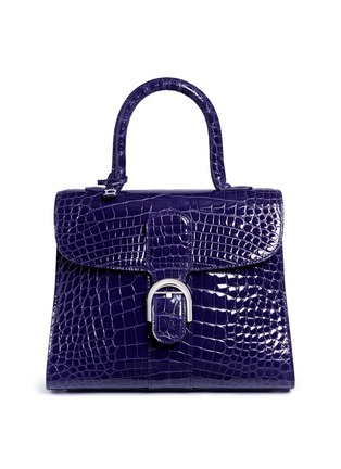 Main View - Click To Enlarge - DELVAUX - 'Brillant MM' alligator leather satchel