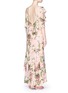 Back View - Click To Enlarge - 72723 - 'Evie' floral print ruffle mock wrap maxi dress