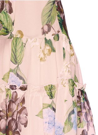 Detail View - Click To Enlarge - 72723 - 'Evie' floral print tiered ruffle one-shoulder mini dress