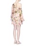 Back View - Click To Enlarge - 72723 - 'Evie' floral print tiered ruffle one-shoulder mini dress