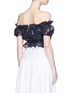 Back View - Click To Enlarge - 72723 - 'Primrose May' broderie anglaise cropped off-shoulder top