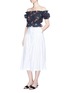 Figure View - Click To Enlarge - 72723 - 'Primrose May' broderie anglaise cropped off-shoulder top