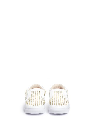 Figure View - Click To Enlarge - AKID - 'Liv' stud leather kids slip-ons