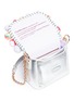  - SOPHIA WEBSTER - 'Claudie' pompom flamingo charm leather flap bag