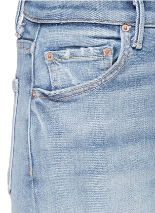 Detail View - Click To Enlarge - GRLFRND - 'Helena' cropped ripped jeans