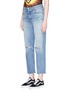 Front View - Click To Enlarge - GRLFRND - 'Helena' cropped ripped jeans