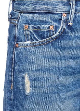 Detail View - Click To Enlarge - GRLFRND - 'Helena' staggered cuff cropped jeans