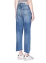 Back View - Click To Enlarge - GRLFRND - 'Helena' staggered cuff cropped jeans