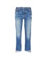 Main View - Click To Enlarge - GRLFRND - 'Helena' staggered cuff cropped jeans