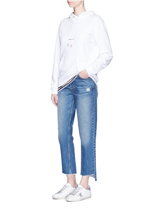 Figure View - Click To Enlarge - GRLFRND - 'Helena' staggered cuff cropped jeans