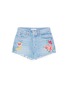 Main View - Click To Enlarge - GRLFRND - 'Cindy' floral embroidered denim shorts