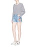Figure View - Click To Enlarge - GRLFRND - 'Cindy' floral embroidered denim shorts