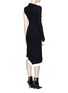 Back View - Click To Enlarge - ESTEBAN CORTAZAR - Asymmetric ruffle hem one-sleeve dress