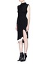 Front View - Click To Enlarge - ESTEBAN CORTAZAR - Asymmetric ruffle hem one-sleeve dress