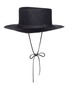 Figure View - Click To Enlarge - CLYDE - 'Telescope' leather strap Panama straw hat