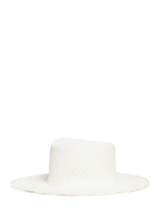 Figure View - Click To Enlarge - CLYDE - 'Lagos' frayed brim Panama straw hat