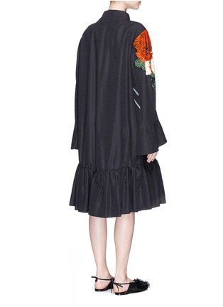 Back View - Click To Enlarge - DRIES VAN NOTEN - 'Ruward' oversized floral print peplum hem coat