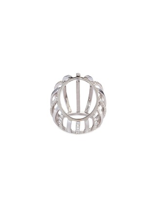 Figure View - Click To Enlarge - DAUPHIN - Diamond 18k white gold cage ring