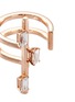 Detail View - Click To Enlarge - DAUPHIN - 'Disruptive' emerald cut diamond 18k rose gold bar open ring