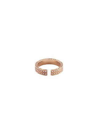 Main View - Click To Enlarge - DAUPHIN - Diamond 18k rose gold open ring