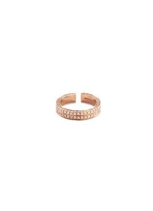 Figure View - Click To Enlarge - DAUPHIN - Diamond 18k rose gold open ring