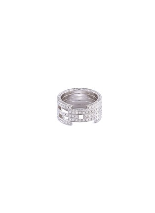 Main View - Click To Enlarge - DAUPHIN - Diamond 18k white gold ring