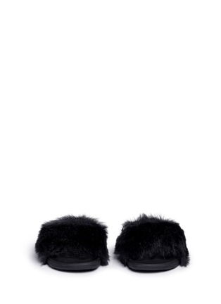 Figure View - Click To Enlarge - AKID - 'Aston' faux fur kids slide sandals